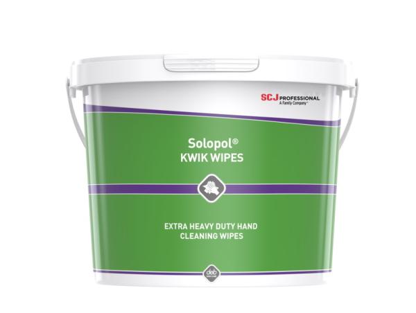 SOLPOL® KWIK WIPES sind Handreinigungstücher für starke bis extrem starke Verschmutzungen ohne den Einsatz von Wasser.